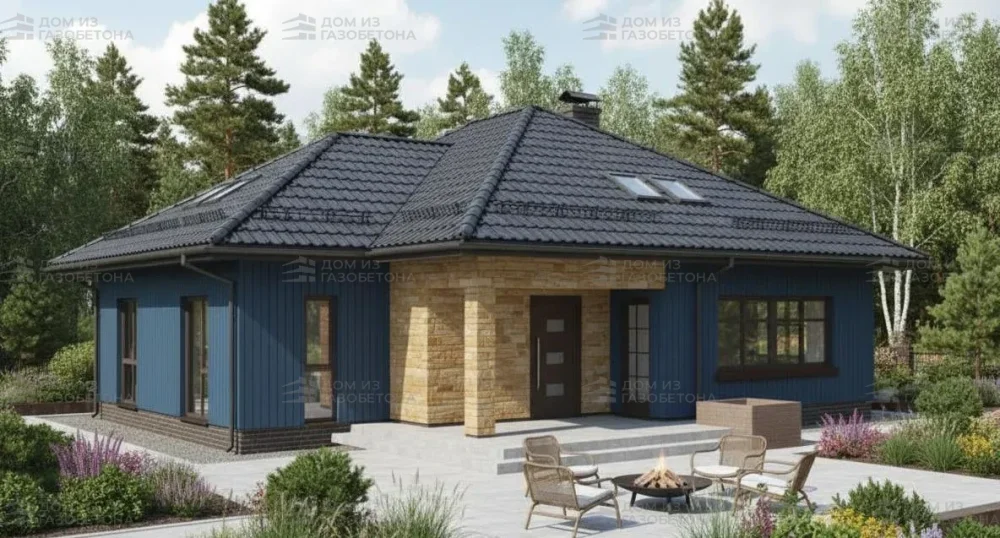 Проект Одноэтажный дом 14 на 16, 145 м2