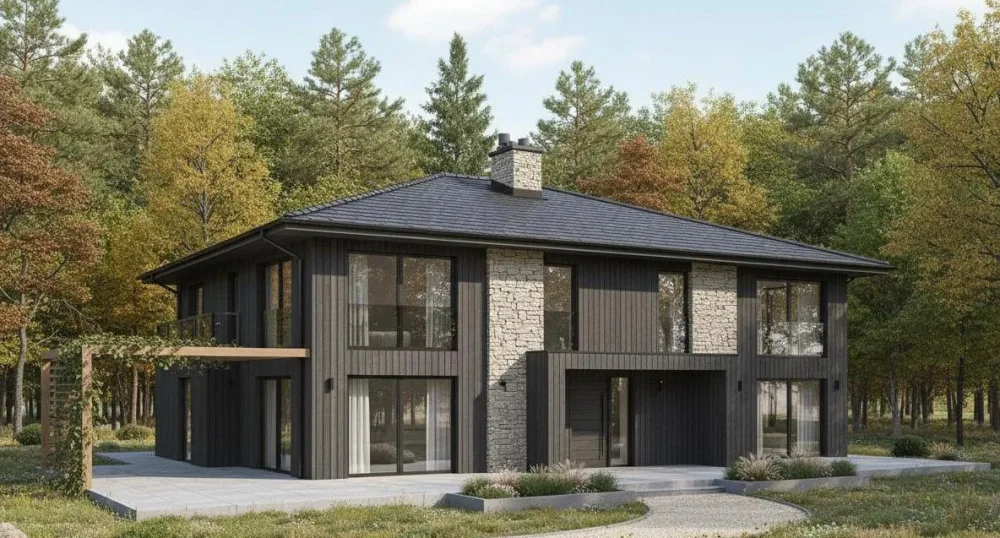 Проект Двухэтажный дом 20 на 22, 211 м2