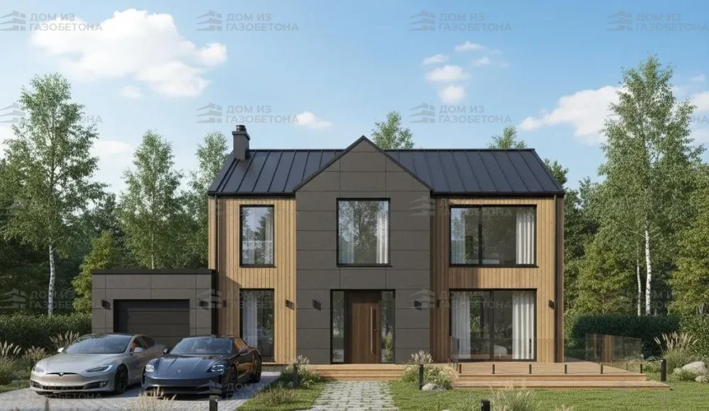 Проект Двухэтажный дом 9 на 10, 121 м2