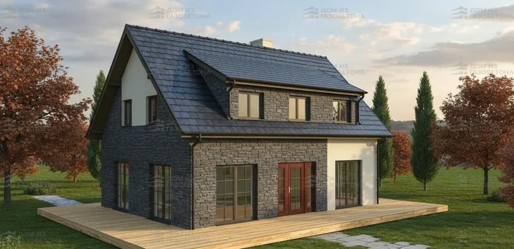 Проект Двухэтажный дом 15 на 10, 174 м2