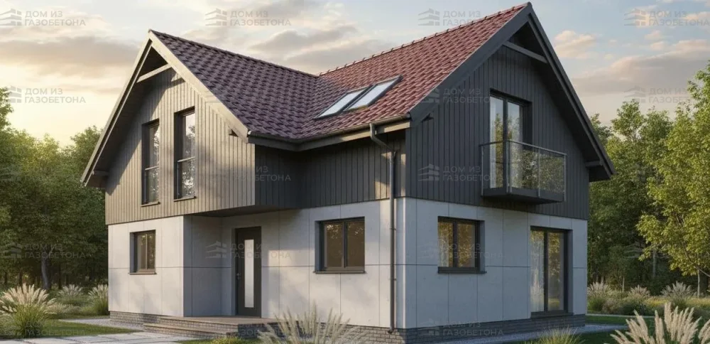 Проект Двухэтажный дом 15 на 14, 218 м2