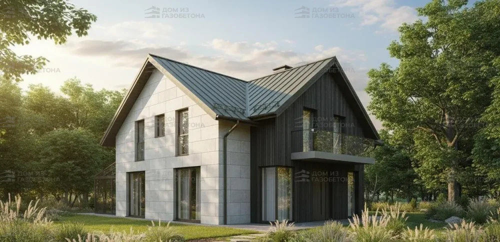 Проект Двухэтажный дом 18 на 16, 277 м2