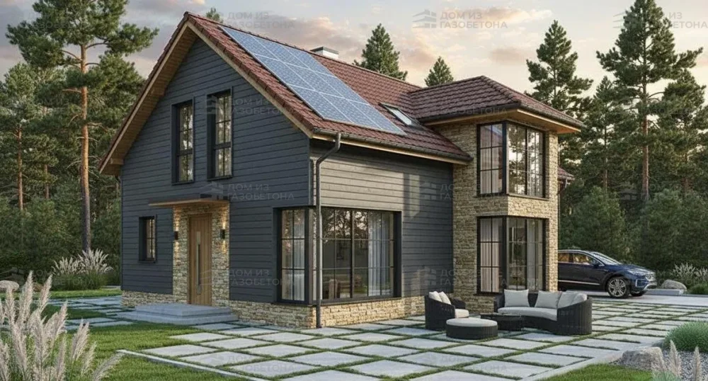 Проект Двухэтажный дом 11 на 9, 115 м2