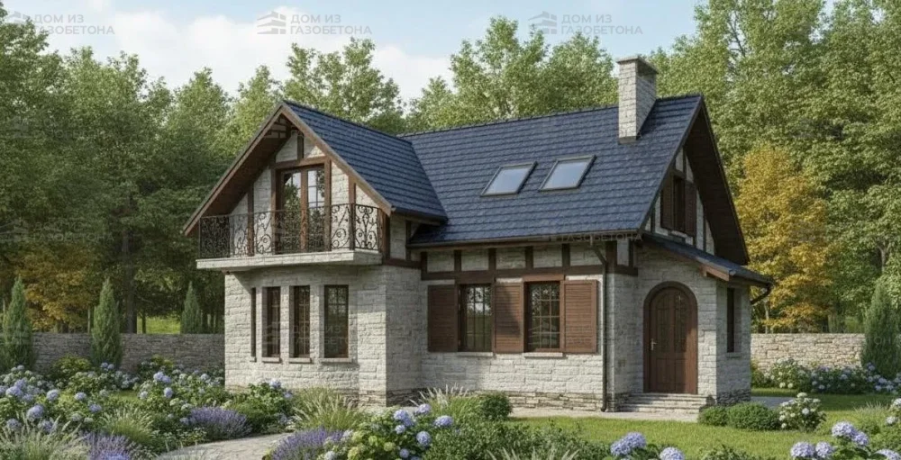 Проект Двухэтажный дом 9 на 8, 93 м2